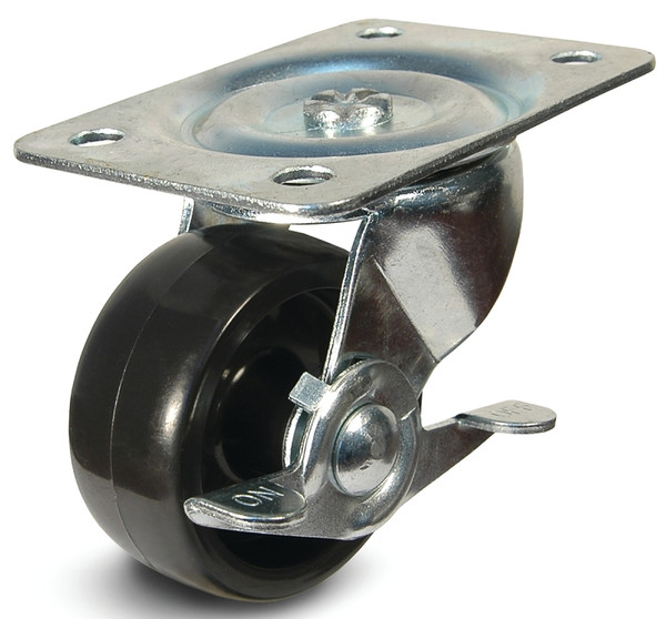 DH CASTERS C-GD30PSB Swivel Caster, 3 in Dia Wheel, 1-1/4 in W Wheel, Plastic Wheel, 220 lb [SKU: ORG5147863]