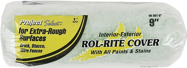 Linzer RR 901 Paint Roller Cover, 1 in Thick Nap, 9 in L, Knit Fabric Cover, Green [SKU: ORG6184170]