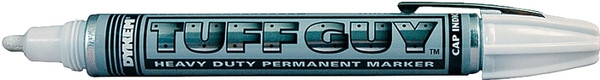 Dykem 44175 Permanent Marker, White [SKU: ORG2786622]