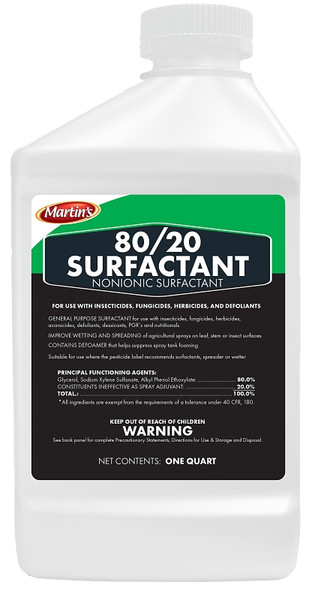 Martin's 82210019 80/20 Non-Ionic Surfactant, Liquid, Spray Application, 1 qt Bottle [SKU: ORG9964016]