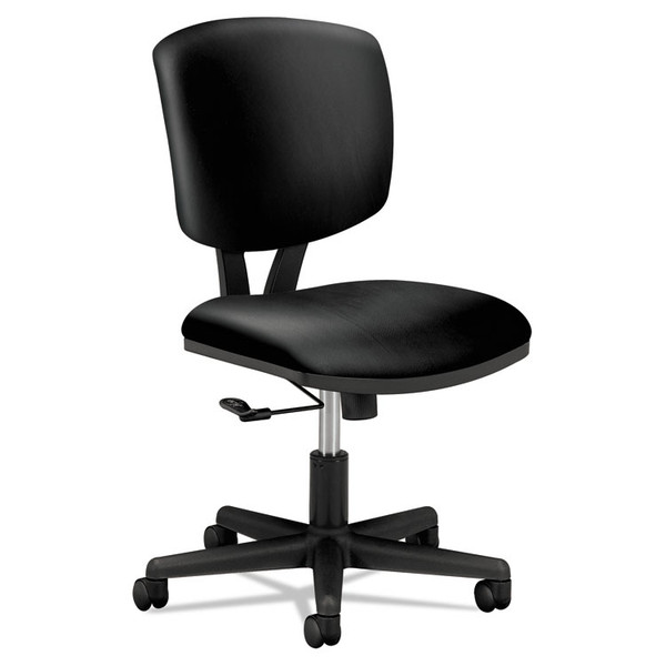 Volt Series Leather Task Chair, Supports Up to 250 lb, 18" to 22.25" Seat Height, Black [SKU: HON5701SB11T]
