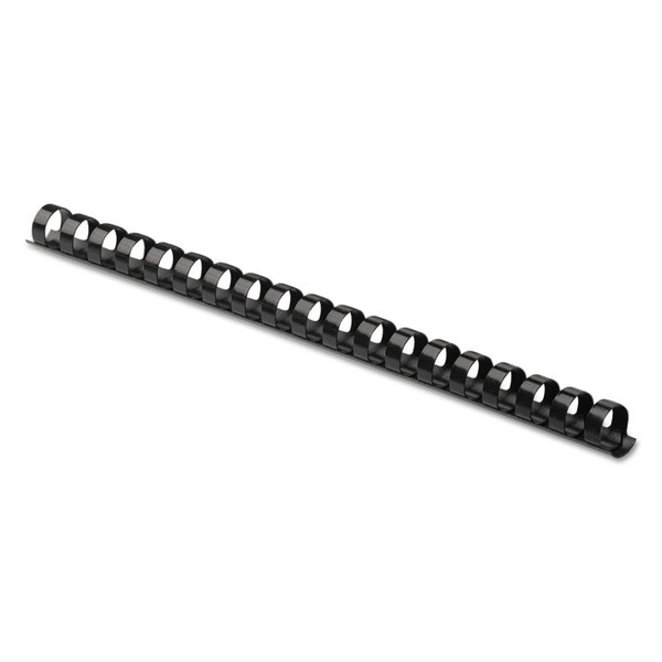 Plastic Comb Bindings, 3/8" Diameter, 55 Sheet Capacity, Black, 100/Pack [SKU: FEL52325]