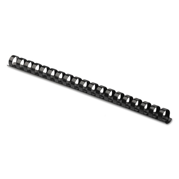 Plastic Comb Bindings, 1/2" Diameter, 90 Sheet Capacity, Black, 100/Pack [SKU: FEL52326]