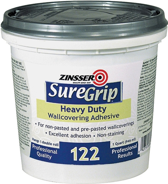 ZINSSER 69384 Wallcovering Adhesive Clear, Clear, 1 qt [SKU: ORG9269283]