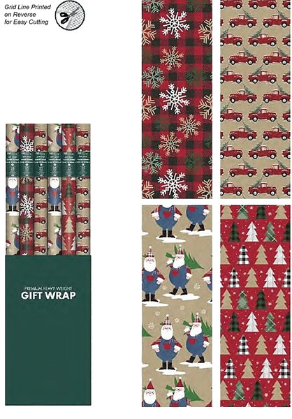 Hometown Holidays 68731 Gift Wrap Tissue, Kraft Paper, Multi-Color [SKU: ORG3723830]