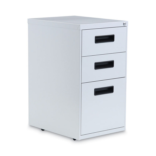 File Pedestal, Left or Right, 3-Drawers: Box/Box/File, Legal/Letter, Light Gray, 14.96" x 19.29" x 27.75 [SKU: ALEPABBFLG]