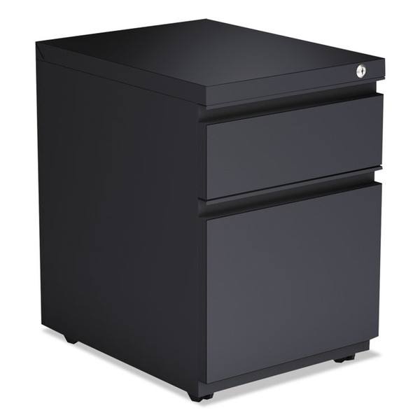 File Pedestal with Full-Length Pull, Left or Right, 2-Drawers: Box/File, Legal/Letter, Charcoal, 14.96" x 19.29" x 21.65 [SKU: ALEPBBFCH]