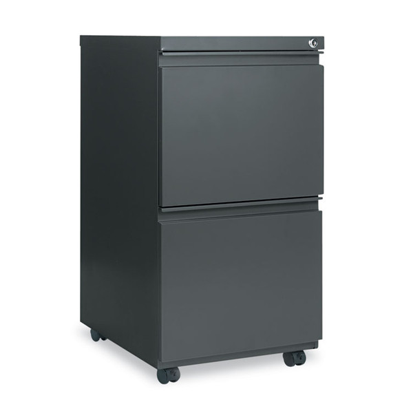 File Pedestal with Full-Length Pull, Left or Right, 2 Legal/Letter-Size File Drawers, Charcoal, 14.96" x 19.29" x 27.75 [SKU: ALEPBFFCH]