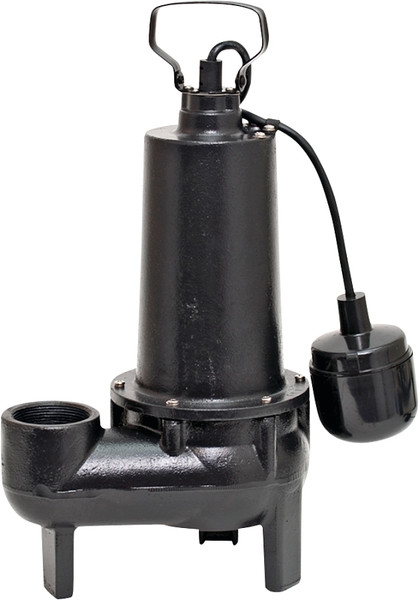 SUPERIOR PUMP 93501 Sewage Pump, 1-Phase, 7.6 A, 120 V, 0.5 hp, 2 in Outlet, 25 ft Max Head, 80 gpm, Iron [SKU: ORG4741625]