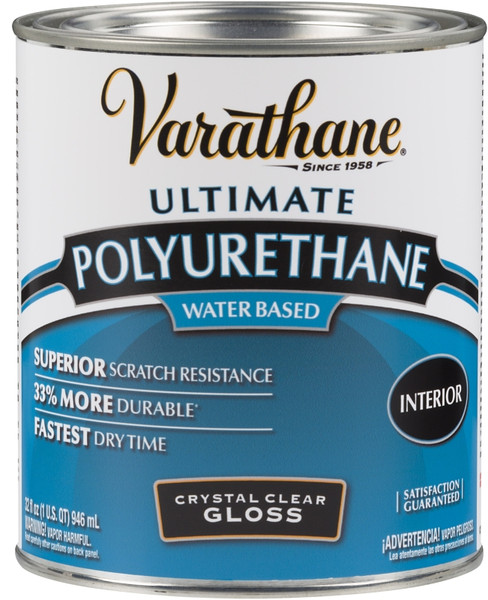 RUST-OLEUM 200041H Polyurethane, Gloss, Liquid, Crystal Clear, 1 qt, Can [SKU: ORG6538763]