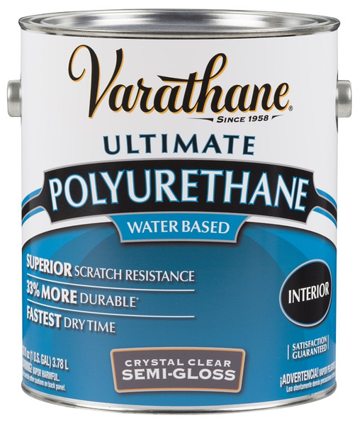 RUST-OLEUM 200131 Polyurethane, Semi-Gloss, Liquid, Crystal Clear, 1 gal, Can [SKU: ORG9084948]