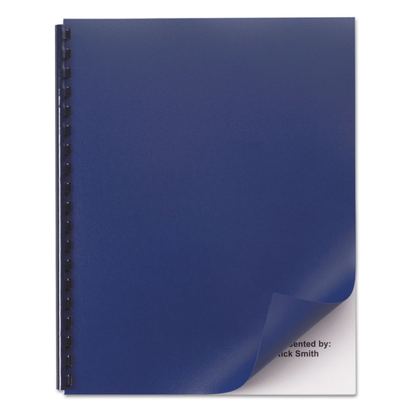 Opaque Plastic Presentation Covers for Binding Systems, Navy, 11 x 8.5, Unpunched, 50/Pack [SKU: GBC2514494]
