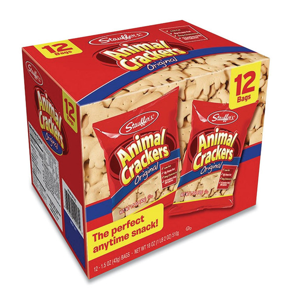Animal Crackers, 1.5 oz Bag, 12/Box [SKU: SFF10173]