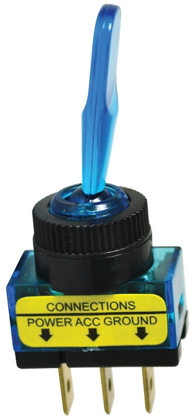 CALTERM 40240 Toggle Switch, 20 A, 12 VDC, Screw Terminal, Blue [SKU: ORG6054019]