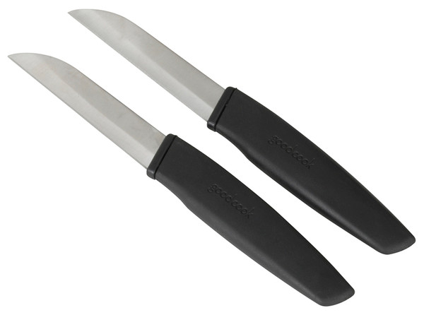 Goodcook 20333 Paring Knife, Stainless Steel Blade, TPR Handle, Black Handle [SKU: ORG7345473]