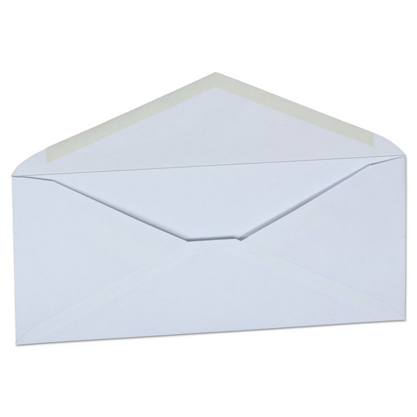 White Envelope, #10, Commercial Flap, Gummed Closure, 4.13 x 9.5, White, 500/Box [SKU: OFF82292]