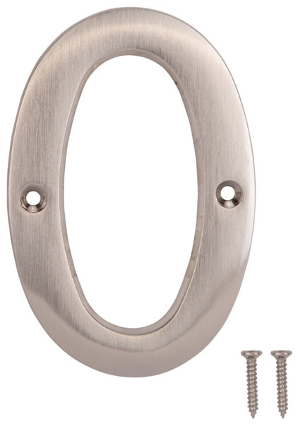 ProSource N-Z050SN-3L-PS House Number, Character: 0, 4 in H Character, 2.67 in W Character [SKU: ORG2159747]