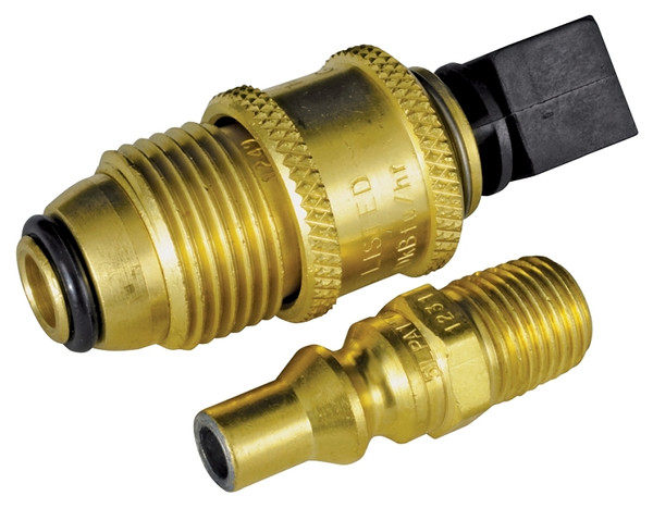 Mr. Heater F276330 Coupling Adapter Kit, 1/4 in, MPT x Male Plug, Brass, Gold [SKU: ORG5785985]
