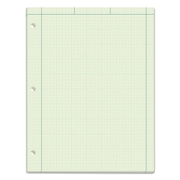 Engineering Computation Pads, Cross-Section Quad Rule (5 sq/in, 1 sq/in), Black/Green Cover, 100 Green-Tint 8.5 x 11 Sheets [SKU: TOP35510]