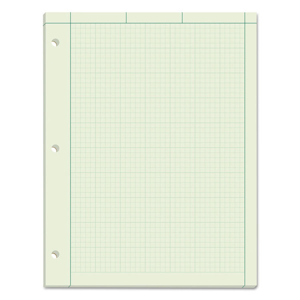 Engineering Computation Pads, Cross-Section Quadrille Rule (5 sq/in, 1 sq/in), Green Cover, 100 Green-Tint 8.5 x 11 Sheets [SKU: TOP35500]