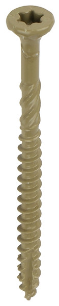 GRK Fasteners 20903 Deck Screw, #9 Thread, 3 in L, Coarse Thread, Countersunk Head, Star Drive, Steel, Polymer [SKU: ORG4052569]