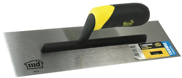 M-D 20062 Finishing Trowel, 14 in L Blade, 4 in W Blade, Steel Blade, Comfort Grip Handle, Thermoplastic Handle [SKU: ORG6136543]