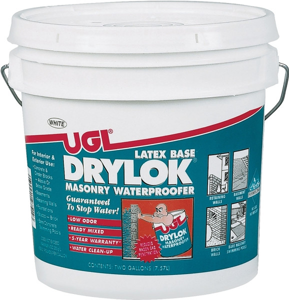 UGL 27514 Masonry Waterproofer, White, Liquid, 2 gal Pail [SKU: ORG6398234]