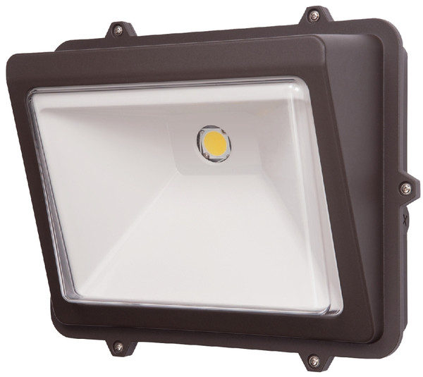 HALO WP5550LBZ Flood Light, 120 V, 50 W, LED Lamp, 180 deg Beam, 5500 Lumens Lumens, 5000 K Color Temp, Aluminum Fixture [SKU: ORG7340839]
