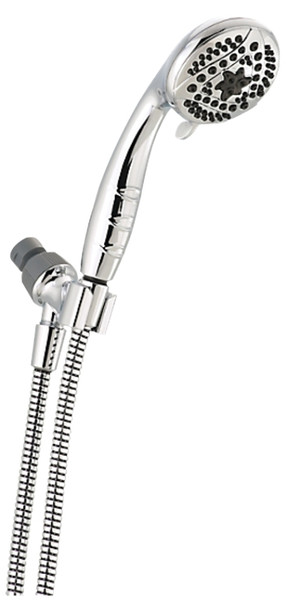 Peerless 76515C Hand Shower, 1/2-14 Connection, 1.75 gpm, 5-Spray Function, Chrome, 60 in L Hose [SKU: ORG1490747]