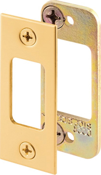 Defender Security E 2479 Deadbolt Strike, 2-3/4 in L, 1-1/8 in W, Steel, Brass [SKU: ORG8756199]