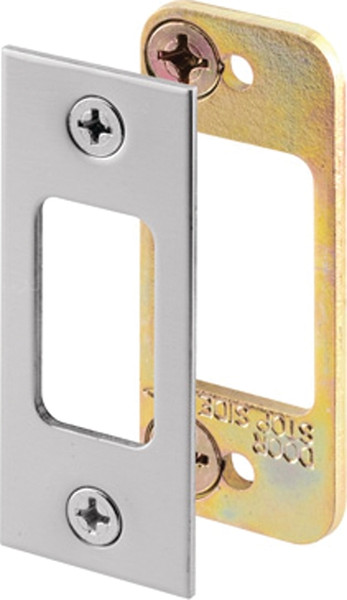 Defender Security E 2483 Deadbolt Strike, 2-3/4 in L, 1-1/8 in W, Steel, Satin Nickel [SKU: ORG8756207]