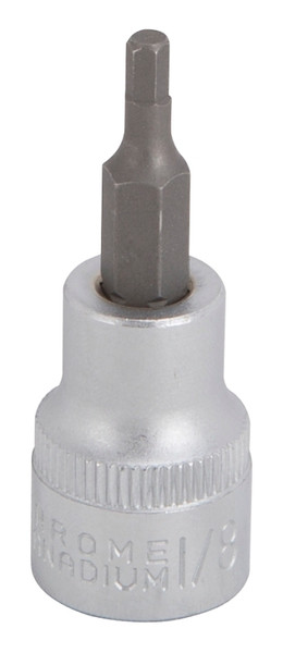 Vulcan Fractional Hex Bit Socket, Chrome, 1/8 in, 3/8 in Drive, 1-7/8 in OAL [SKU: ORG5232723]