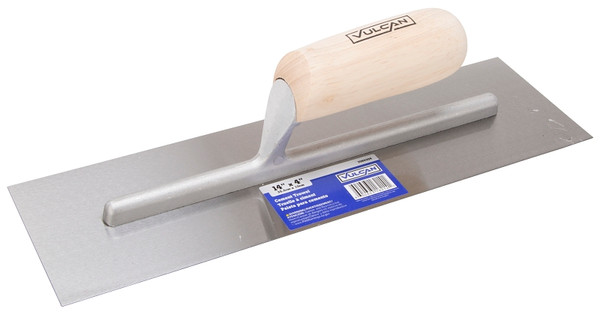 Vulcan 16214 Cement Trowel, 14 in L Blade, 4 in W Blade, Right Angle End, Ergonomic Handle, Wood Handle [SKU: ORG7084304]
