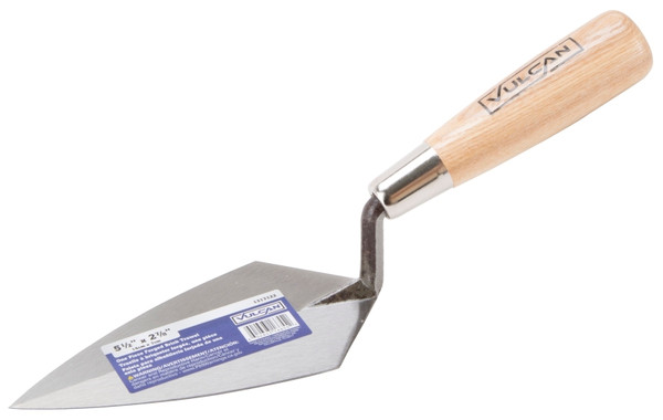 Vulcan 16655 Brick Trowel, 5.5 in L Blade, 2.875 in W Blade, HCS Blade, Hardwood Handle [SKU: ORG1317122]