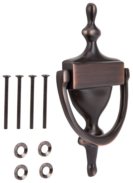 Prosource HR4004VB-PS Door Knocker, Brass, Venetian Bronze, 6-5/16 in Mounting Hole Center to Center [SKU: ORG4713657]