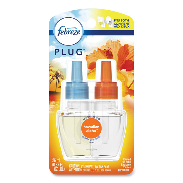 PLUG Air Freshener Refills, Hawaiian Aloha, 0.87 oz Refill, 2/Pack [SKU: PGC74918]
