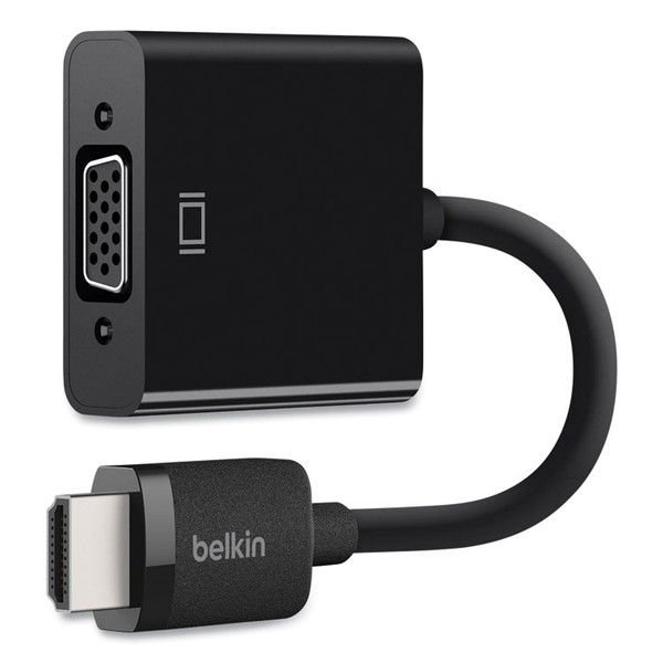 HDMI to VGA Adapter with Micro-USB Power, 9.8", Black [SKU: BLKAV10170BT]