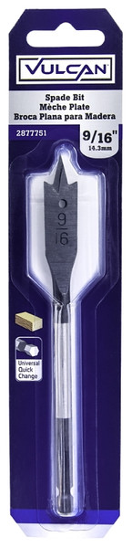 Vulcan 277661OR Spade Drill Bit, 9/16 in Dia, Hex Shank [SKU: ORG2877751]