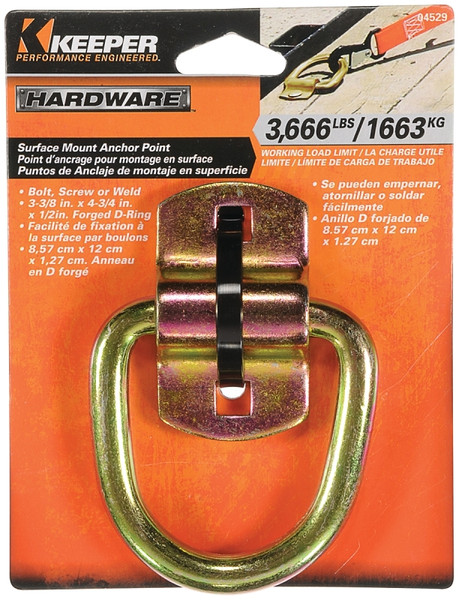 KEEPER 04529 Anchor Point Wire Ring, Heavy-Duty, Steel [SKU: ORG6200497]