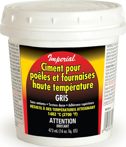 Imperial KK0283-A Stove and Furnace Cement, 16 oz Tub [SKU: ORG5386255]