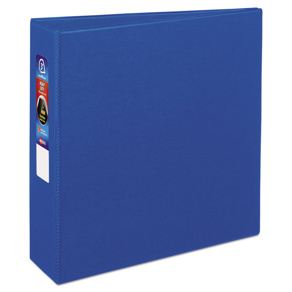 Heavy-Duty Non-View Binder with DuraHinge and Locking One Touch EZD Rings, 3 Rings, 3" Capacity, 11 x 8.5, Blue [SKU: AVE79883]