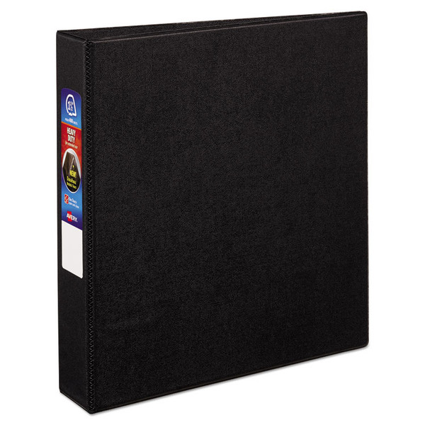 Heavy-Duty Non-View Binder with DuraHinge and One Touch EZD Rings, 3 Rings, 1.5" Capacity, 11 x 8.5, Black [SKU: AVE79985]