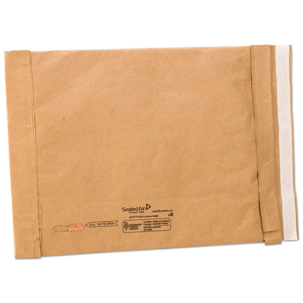 Jiffy Padded Mailer, #5, Paper Padding, Self-Adhesive Closure, 10.5 x 16, Natural Kraft, 25/Carton [SKU: SEL65179]