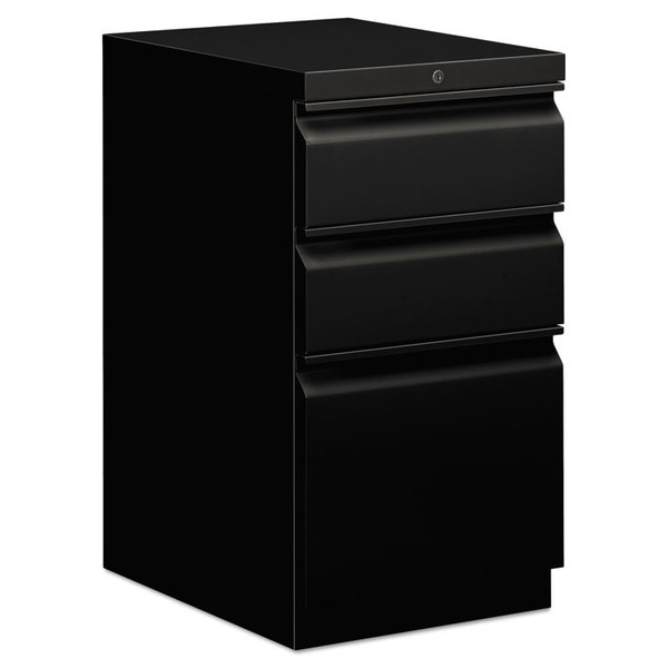 Brigade Mobile Pedestal with Pencil Tray Insert, Left or Right, 3-Drawers: Box/Box/File, Letter, Black, 15" x 19.88" x 28 [SKU: HON33720RP]