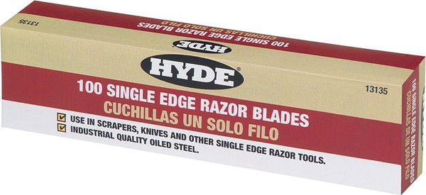 HYDE 13135 Razor Blade, Single-Edge Blade, Steel Blade [SKU: ORG3152055]