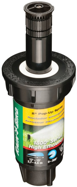 Rain Bird 1802HEVN15 Spray Head Sprinkler, 1/2 in Connection, FNPT, 12 to 15 ft, Plastic [SKU: ORG2077022]