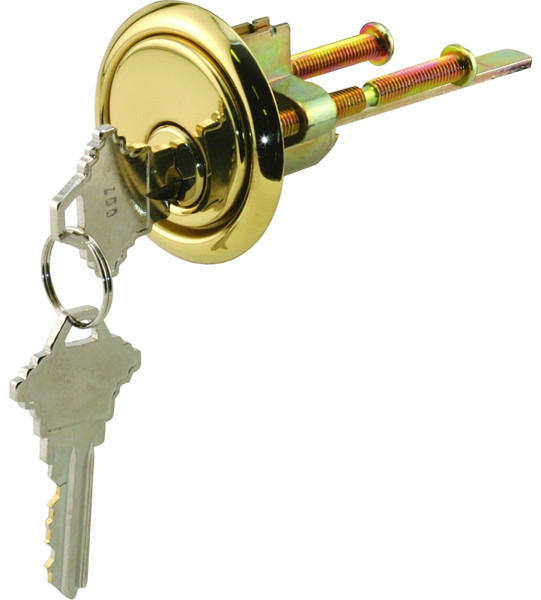 Prime-Line GD 52139 Rim Cylinder Lock, Zinc, Brass, C Keyway [SKU: ORG7578149]