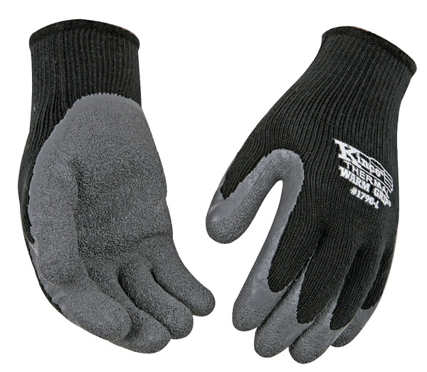 Warm Grip 1790-M Protective Gloves, Men's, M, 11 in L, Wing Thumb, Knit Wrist Cuff, Acrylic, Black [SKU: ORG8633844]