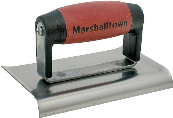 Marshalltown DuraSoft Series 156D Hand Edger, 6 in L Blade, 4 in W Blade, HCS Blade, 1/2 in Lip, 3/8 in Lip Radius [SKU: ORG9336348]