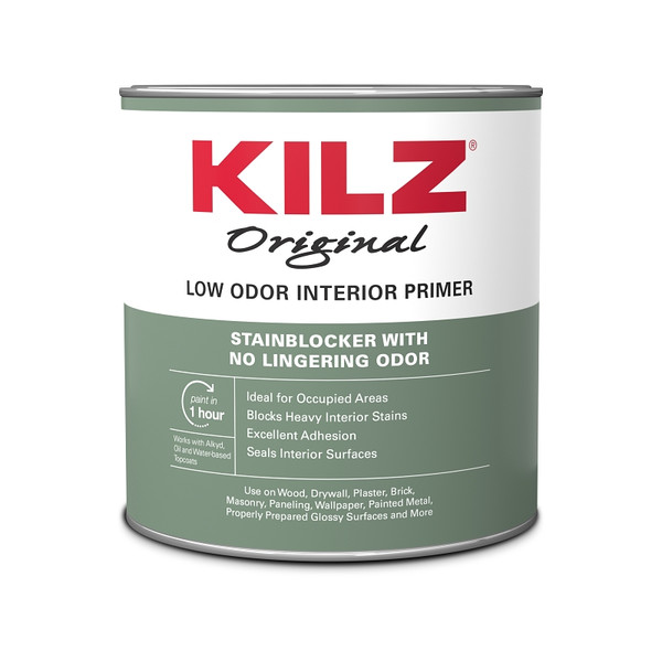 Kilz 10042 Primer, White, 1 qt, Can [SKU: ORG6433791]